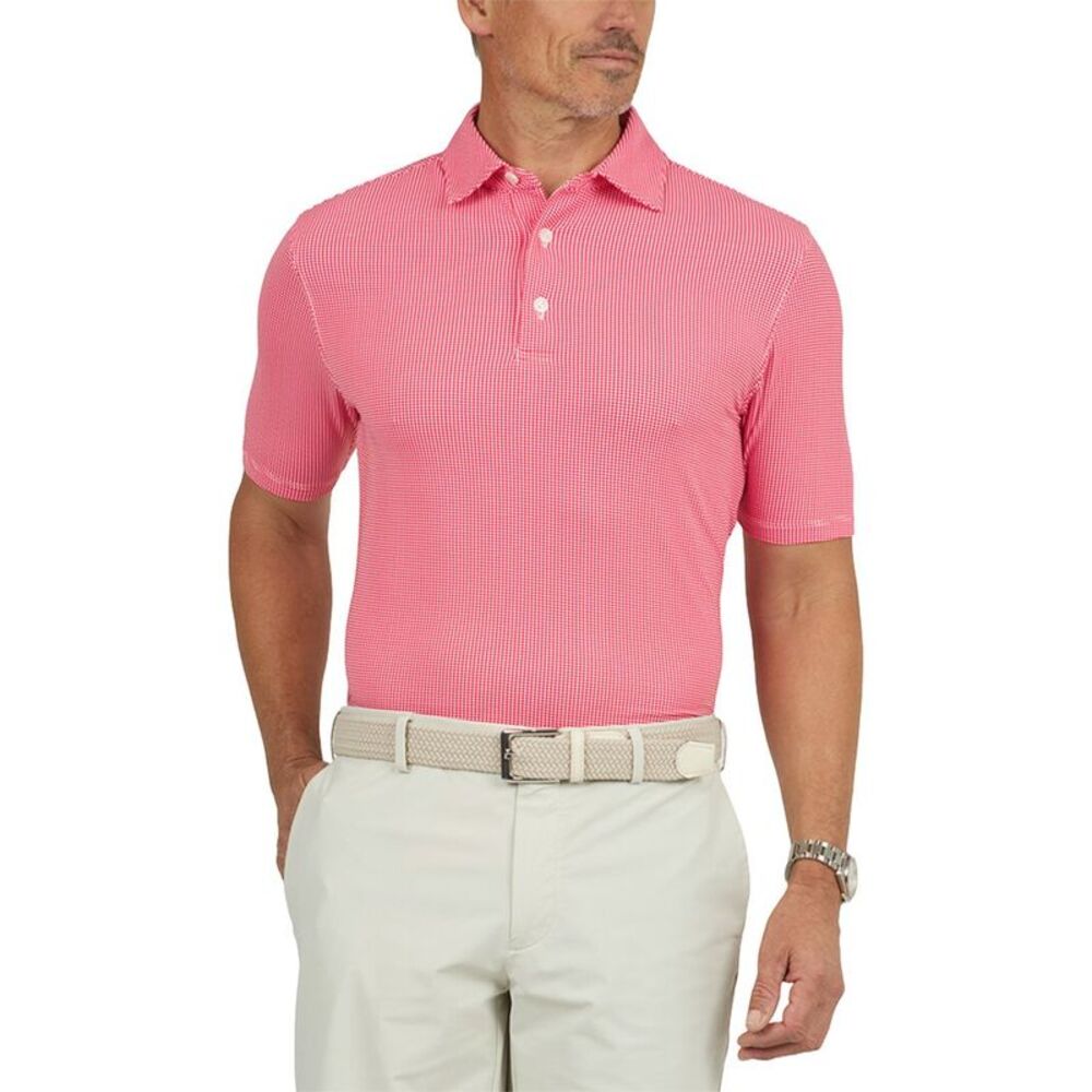 Ibkul Mens  Polo Shirt, Red